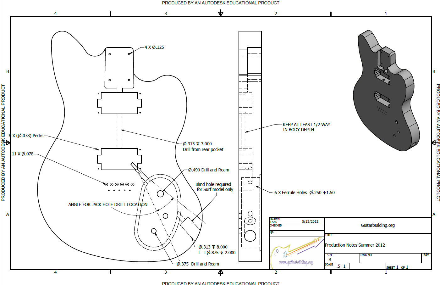 Current Guitar Models Design Files