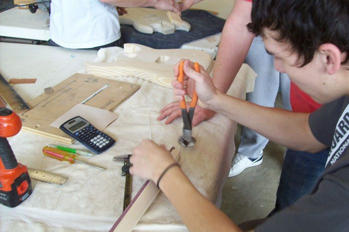 <br/>
Participants will leave this weeklong experience with their <b>custom-made</b> guitars, curriculum modules that can be immediately integrated into the faculty teams school curriculum, and much more.
<br/>
Participants will leave this weeklong experience with their <b>custom-made</b> guitars, curriculum modules that can be immediately integrated into the faculty teams school curriculum, and much more.
